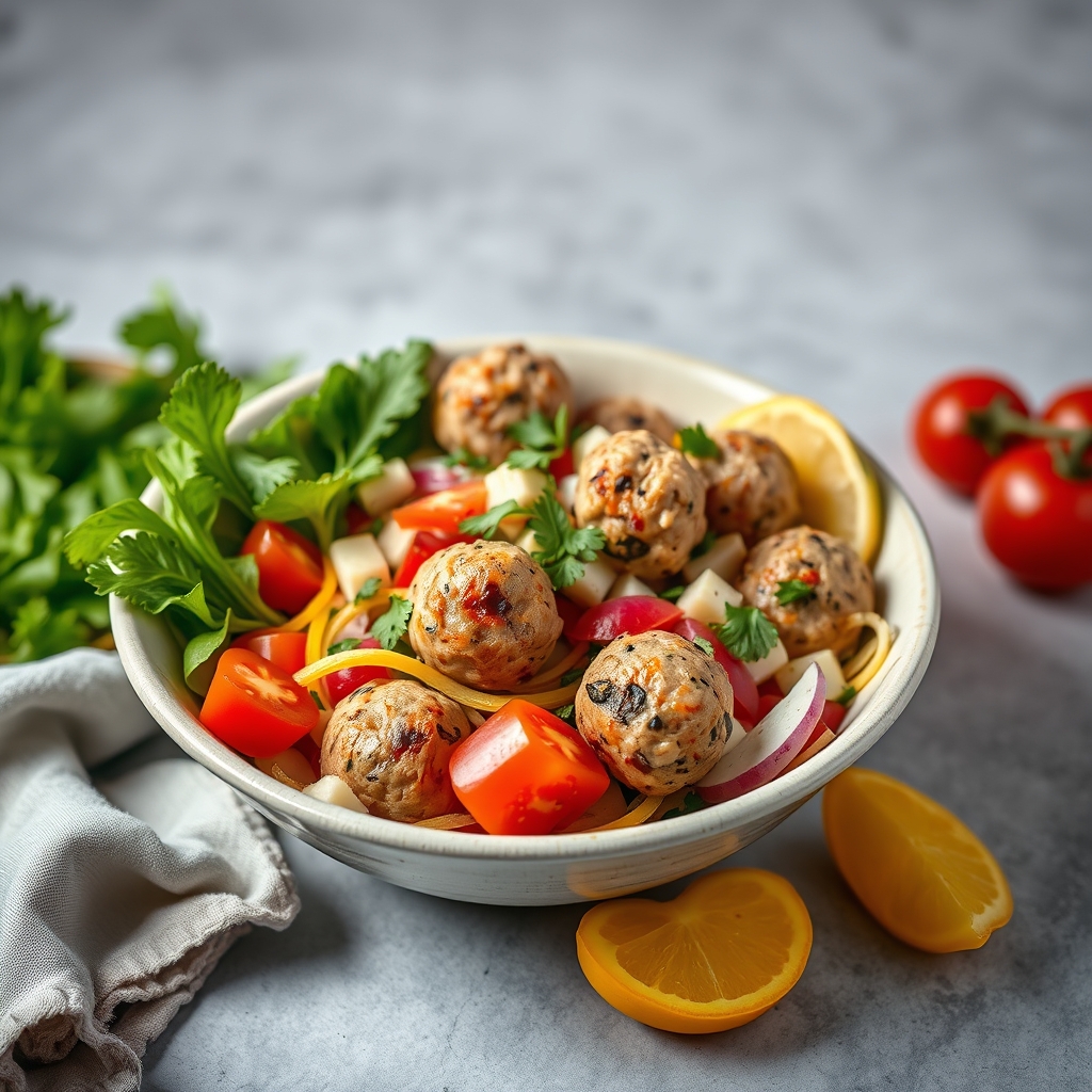 Serve with Chicken Meatballs